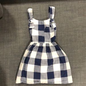 Cat & Jack Blue Plaid 3T Apron Dress